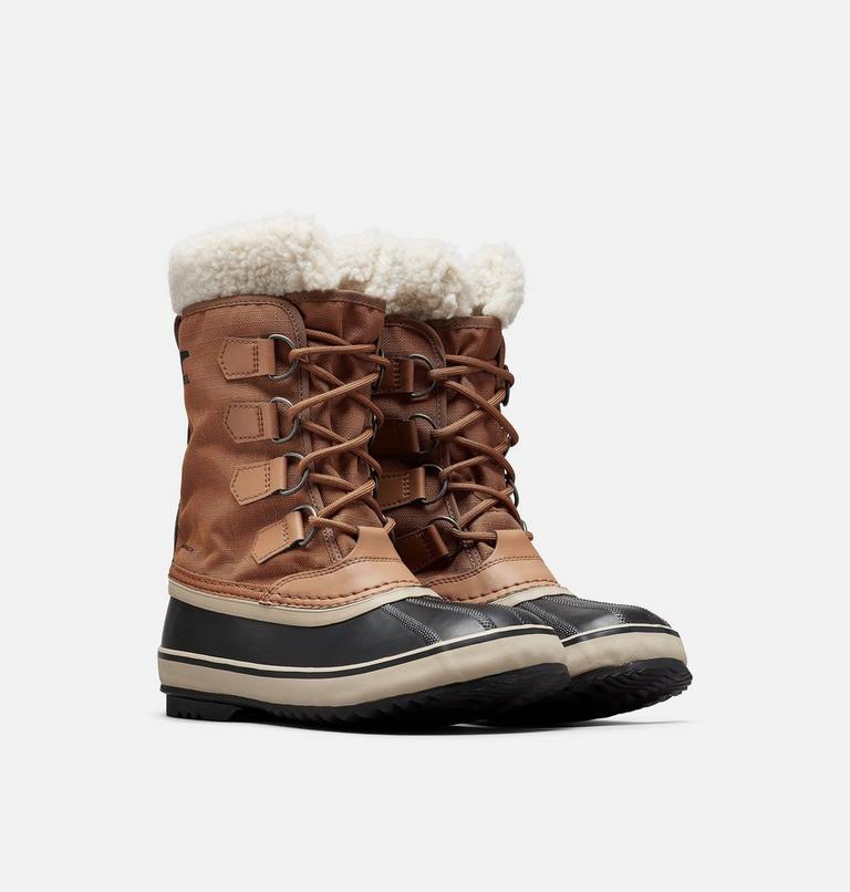 Women's WINTER CARNIVAL Waterproof Boots, Color: Camel Brown, image 2