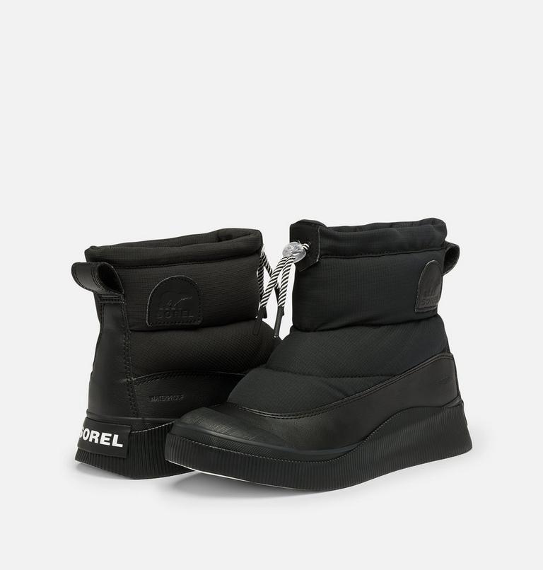 Women's OUT N ABOUT IV PUFFY Insulated Waterproof Boots, Color: Black, Chalk, image 9