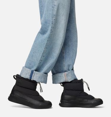 Women's OUT N ABOUT IV PUFFY Insulated Waterproof Boots, Color: Black, Chalk, image 2