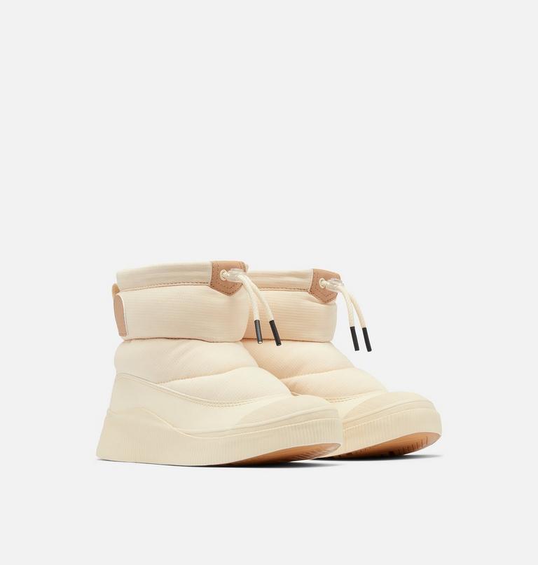 Women's OUT N ABOUT IV PUFFY Insulated Waterproof Boots, Color: Honey White, Canoe, image 2