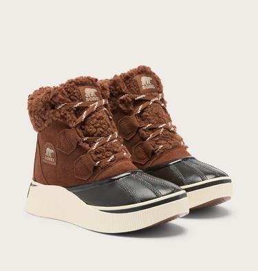 Women's Out N About IV Chillz Winter Boots, Color: Dark Auburn, Black, image 2