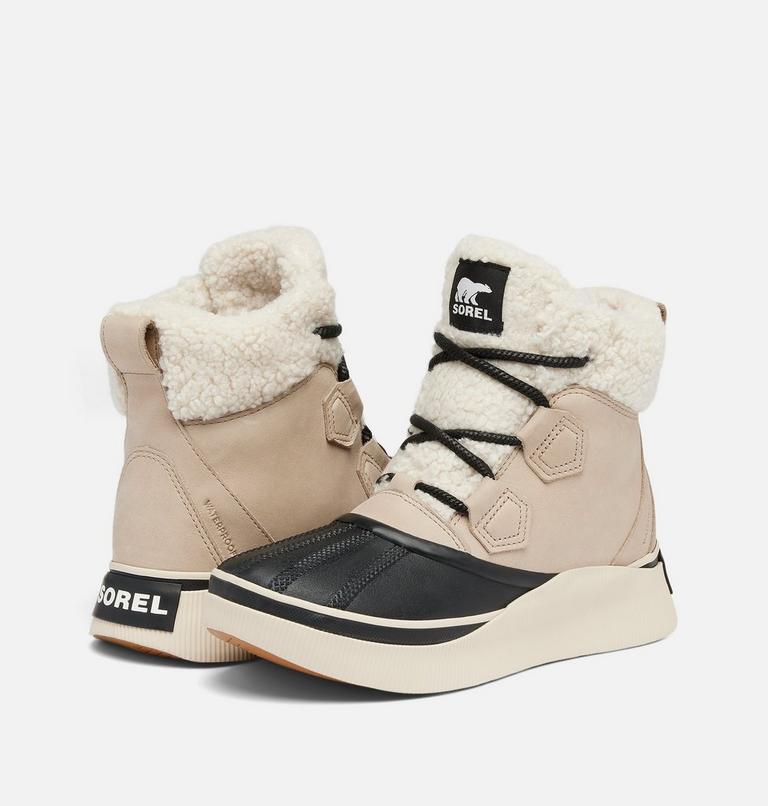 Women's OUT N ABOUT IV Chillz Waterproof Boots, Color: Omega Taupe, Black, image 9