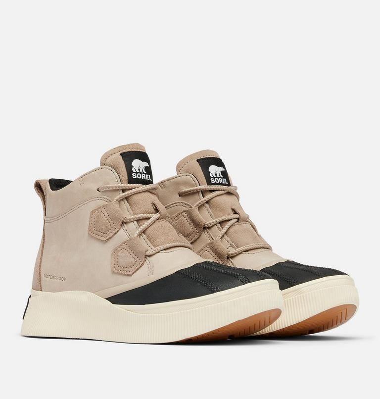 Women's OUT N ABOUT IV CLASSIC Waterproof Boots, Color: Omega Taupe, Black, image 2