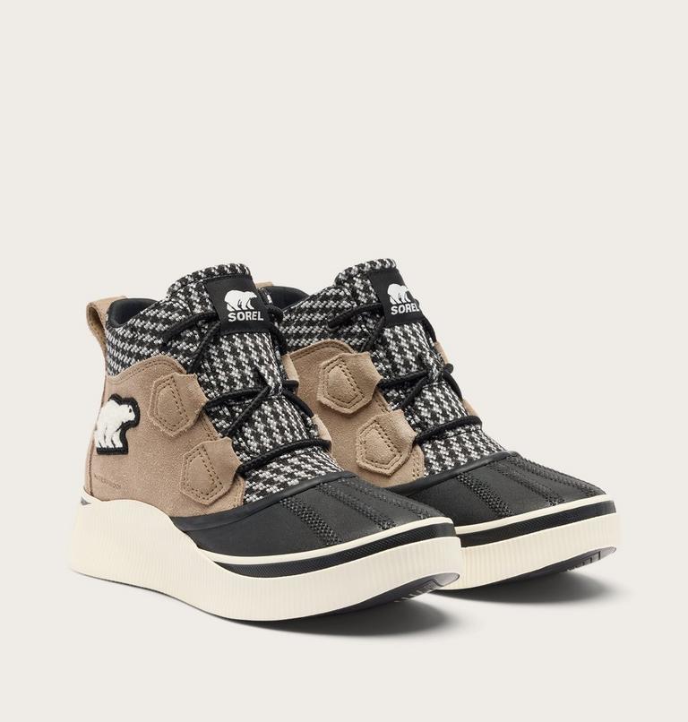 Women's OUT N ABOUT IV CLASSIC Waterproof Boots, Color: Omega Taupe, Black, image 2