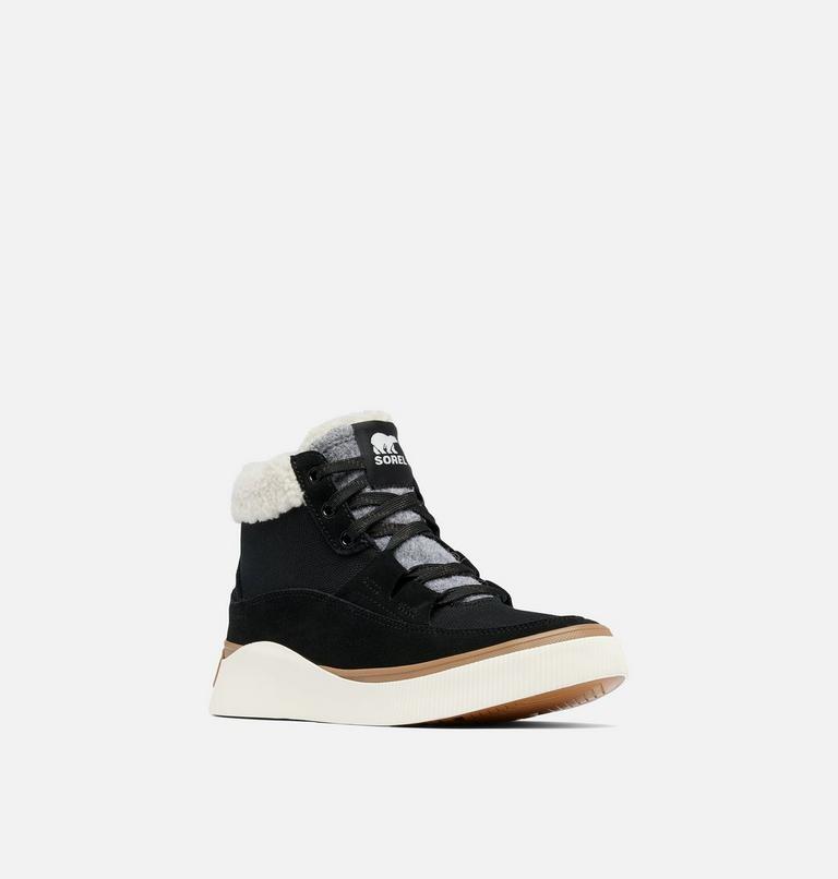 Women's OUT N ABOUT IV Waterproof Mid Sneakers, Color: Black, Sea Salt, image 7