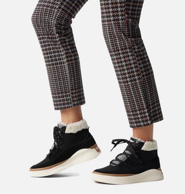 Women's OUT N ABOUT IV Waterproof Mid Sneakers, Color: Black, Sea Salt, image 2