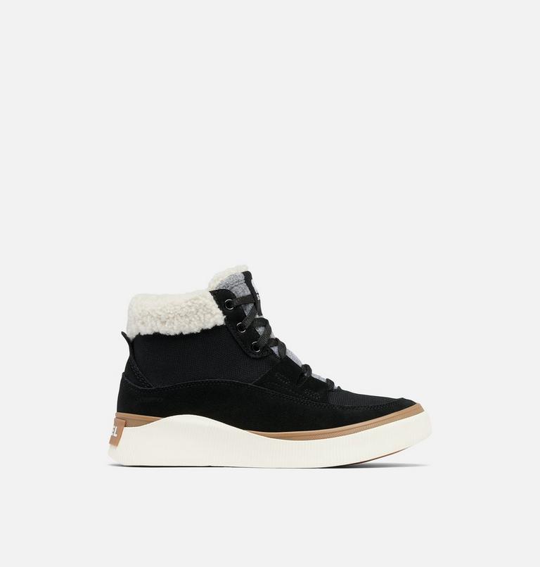 Women's OUT N ABOUT IV Waterproof Mid Sneakers, Color: Black, Sea Salt, image 1