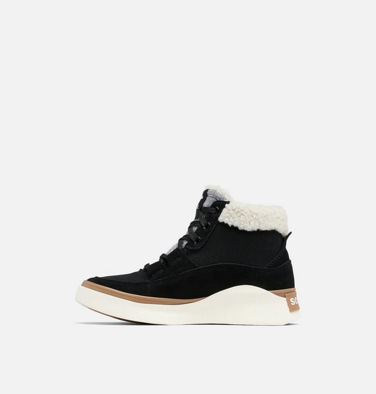 Women's OUT N ABOUT IV Waterproof Mid Sneakers, Color: Black, Sea Salt, image 4