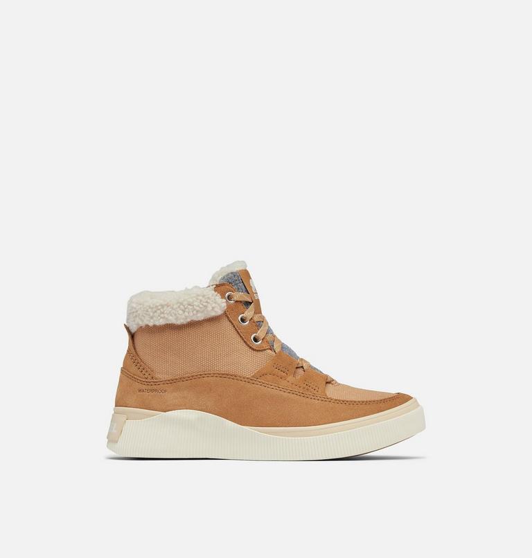 Women's OUT N ABOUT IV Waterproof Mid Sneakers, Color: Tawny Buff, Honey White, image 1