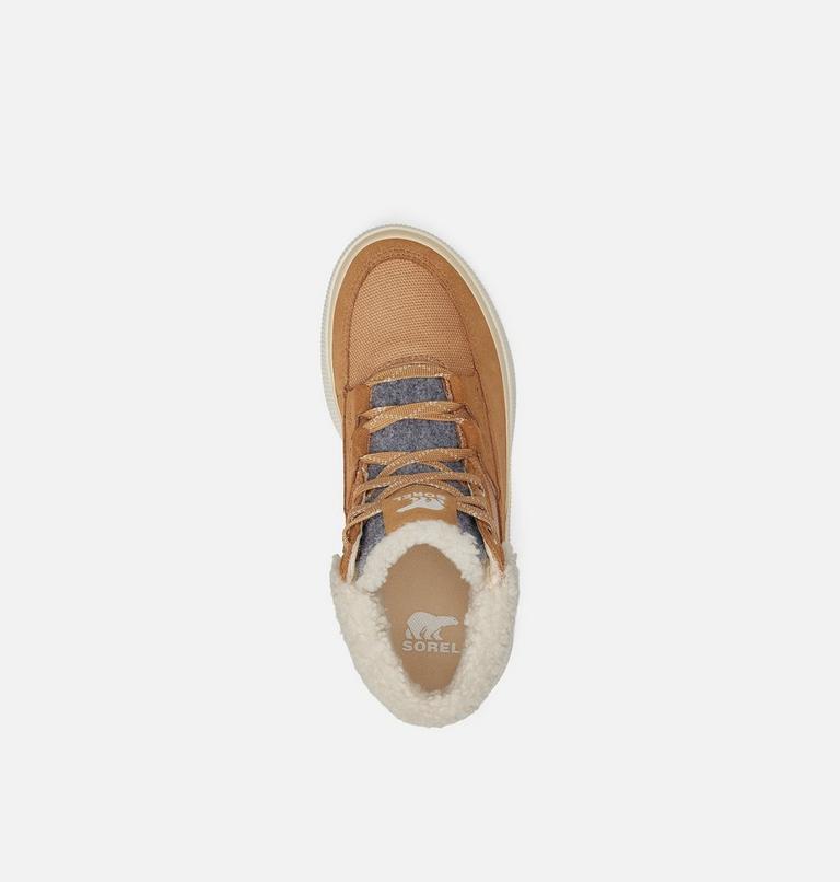 Women's OUT N ABOUT IV Waterproof Mid Sneakers, Color: Tawny Buff, Honey White, image 5