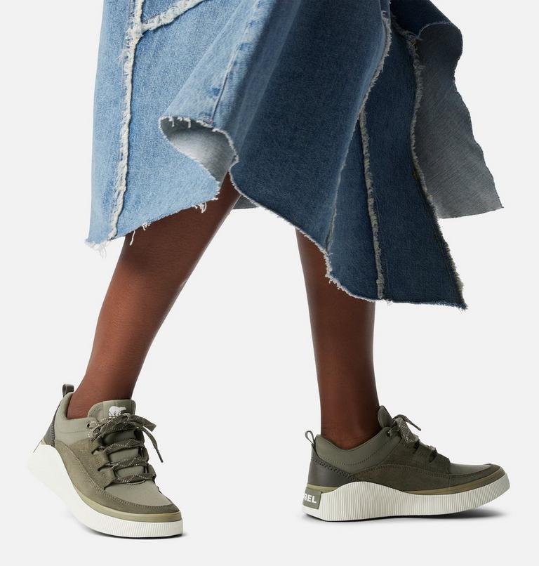 Women's OUT N ABOUT IV Waterproof Sneakers, Color: Stone Green, Chalk, image 10