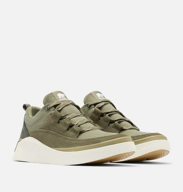 Women's OUT N ABOUT IV Waterproof Sneakers, Color: Stone Green, Chalk, image 2