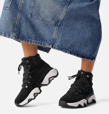 Women's KINETIC IMPACT CONQUEST PLUS Waterproof Sneaker Boots, Color: Black, Sea Salt, image 6