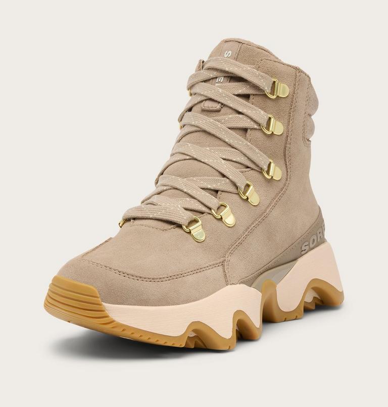 Women's KINETIC IMPACT CONQUEST PLUS Waterproof Sneaker Boots, Color: Omega Taupe, Gum 17, image 4