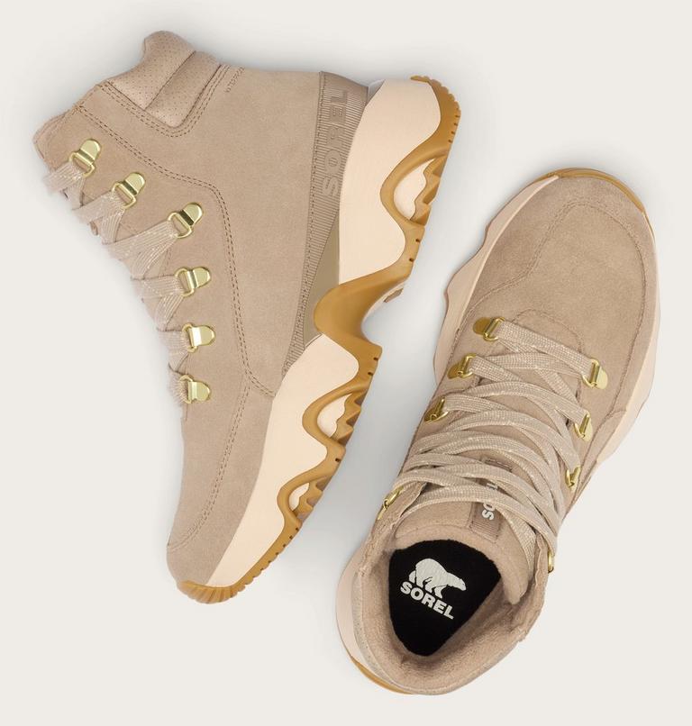 Women's KINETIC IMPACT CONQUEST PLUS Waterproof Sneaker Boots, Color: Omega Taupe, Gum 17, image 4