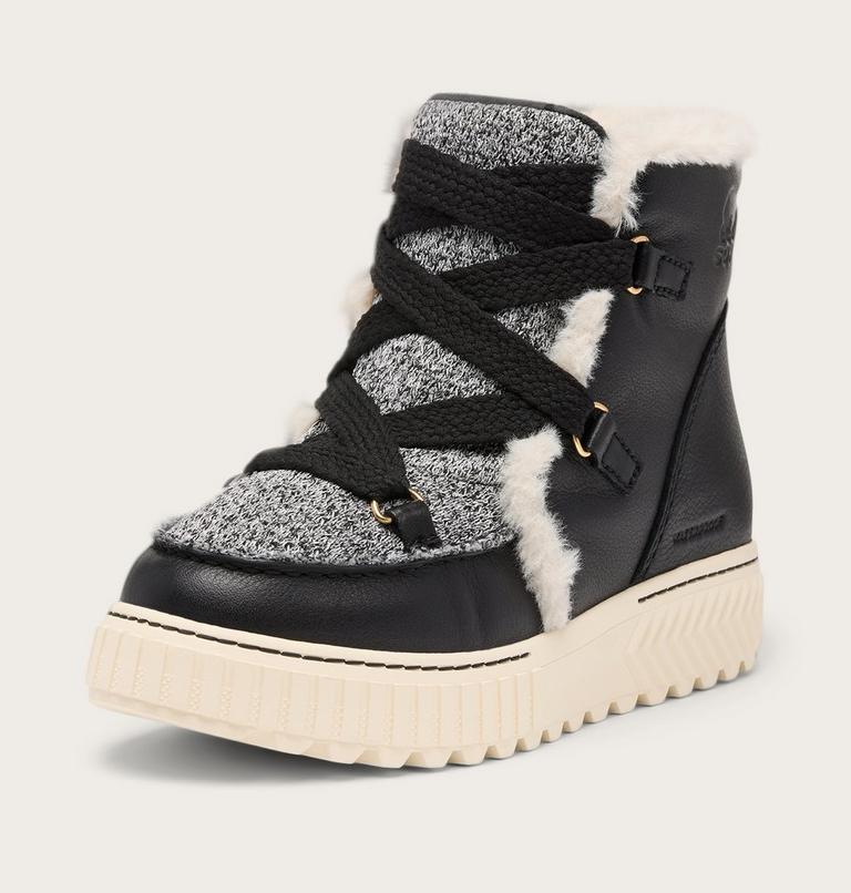Women's ONA AVE ALPINE Waterproof Winter Boots, Color: Black, Chalk, image 8