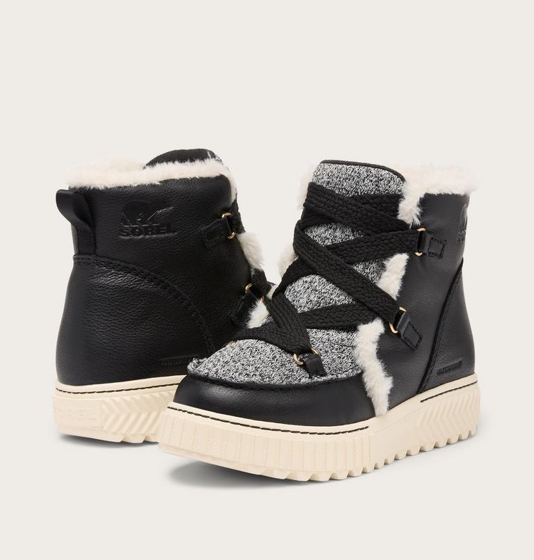 Women's ONA AVE ALPINE Waterproof Winter Boots, Color: Black, Chalk, image 9