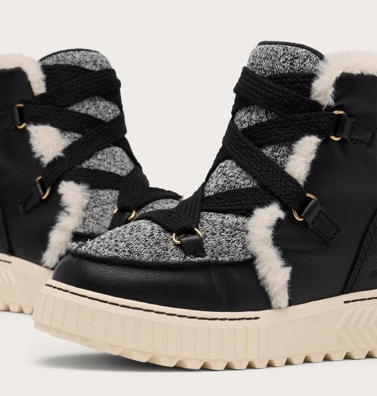 Women's ONA AVE ALPINE Waterproof Winter Boots, Color: Black, Chalk, image 10