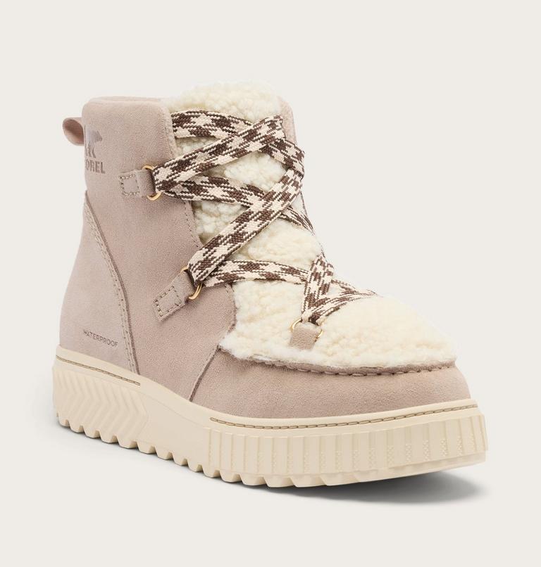 Women's ONA AVE ALPINE Waterproof Winter Boots, Color: Crushed Clay, Chalk, image 7