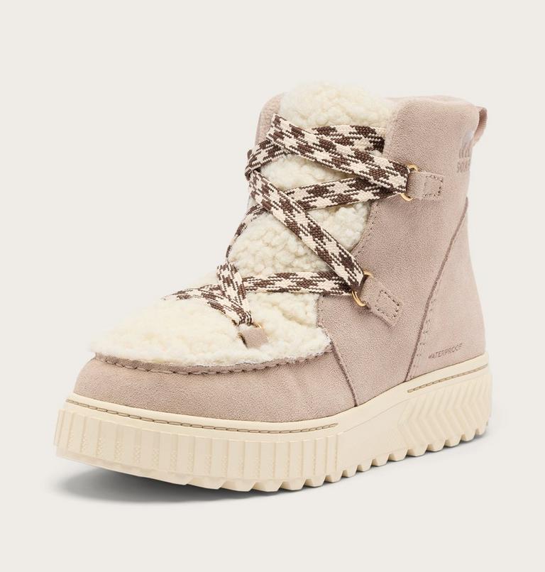 Women's ONA AVE ALPINE Waterproof Winter Boots, Color: Crushed Clay, Chalk, image 8