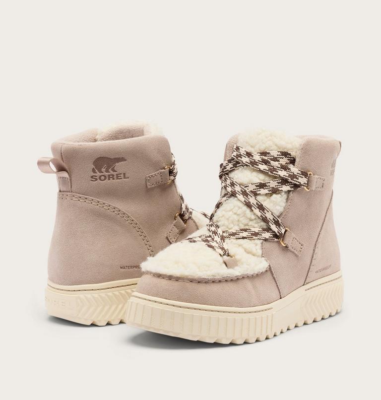 Women's ONA AVE ALPINE Waterproof Winter Boots, Color: Crushed Clay, Chalk, image 9