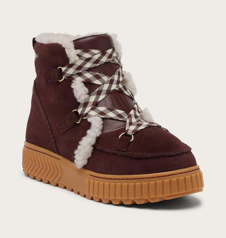 Women's ONA AVE ALPINE Waterproof Winter Boots, Color: Redwood, Gum 2, image 6