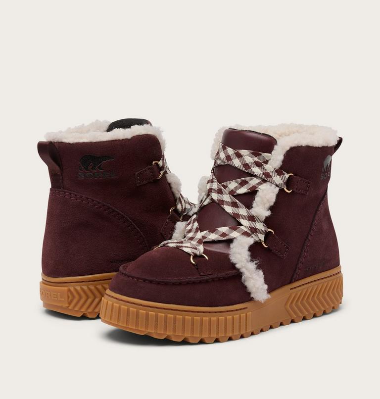 Women's ONA AVE ALPINE Waterproof Winter Boots, Color: Redwood, Gum 2, image 8