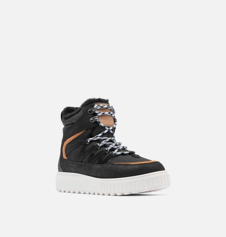 Women's ONA AVE TREK Waterproof Winter Boots, Color: Black, Sea Salt, image 7