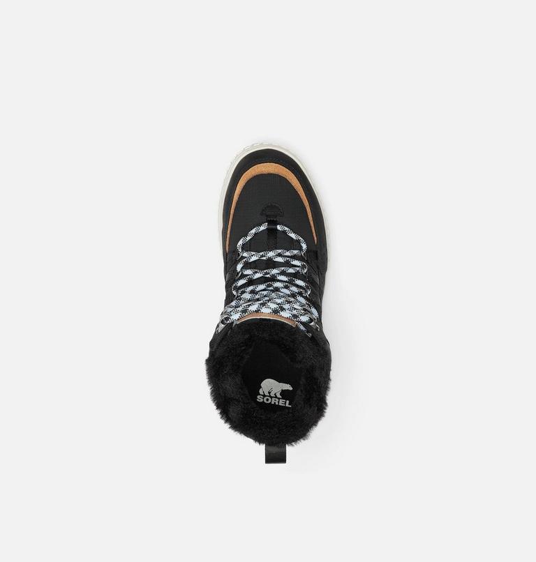 Women's ONA AVE TREK Waterproof Winter Boots, Color: Black, Sea Salt, image 5