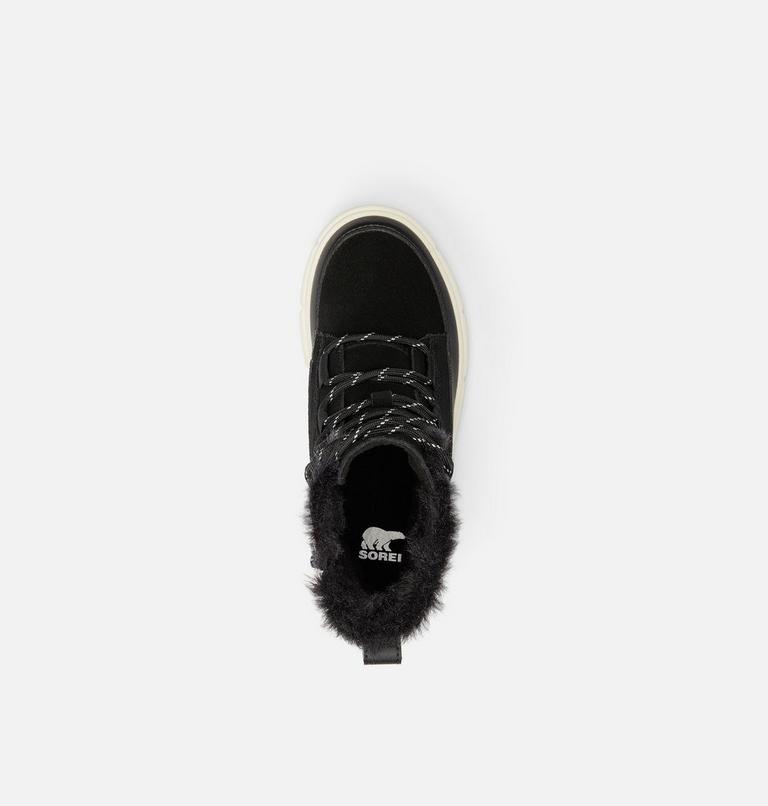 Youth SOREL EXPLORER III LACE Waterproof Snow Boots, Color: Black, Sea Salt, image 5