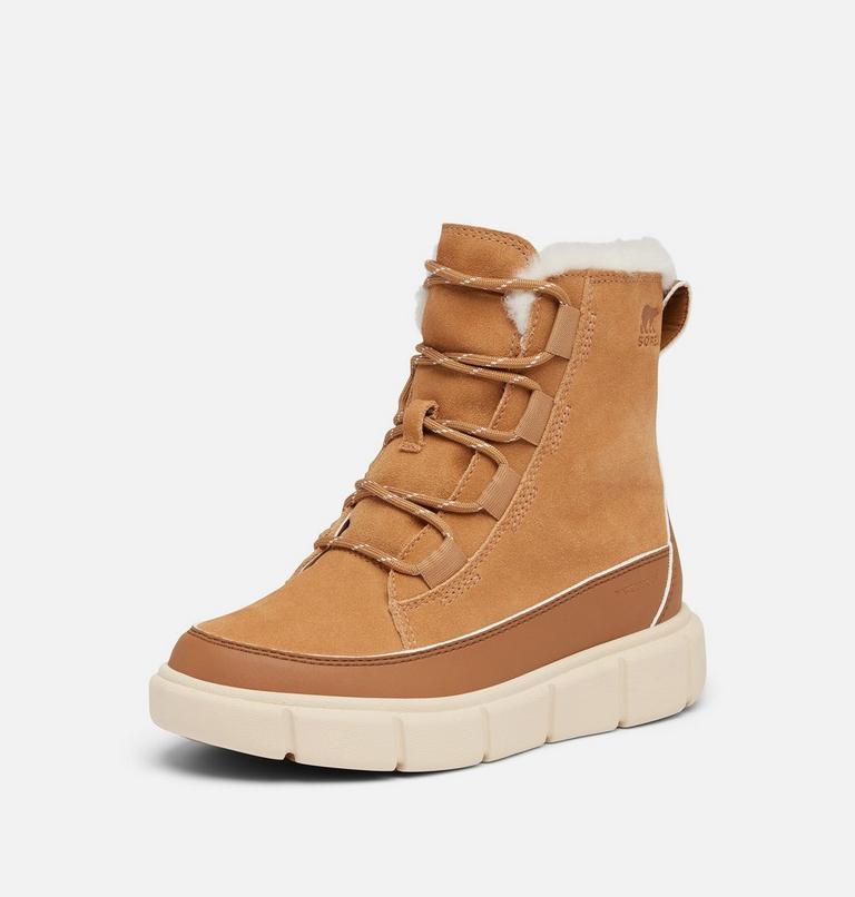 Youth SOREL EXPLORER III LACE Waterproof Snow Boots, Color: Tawny Buff, Bleached Ceramic, image 8