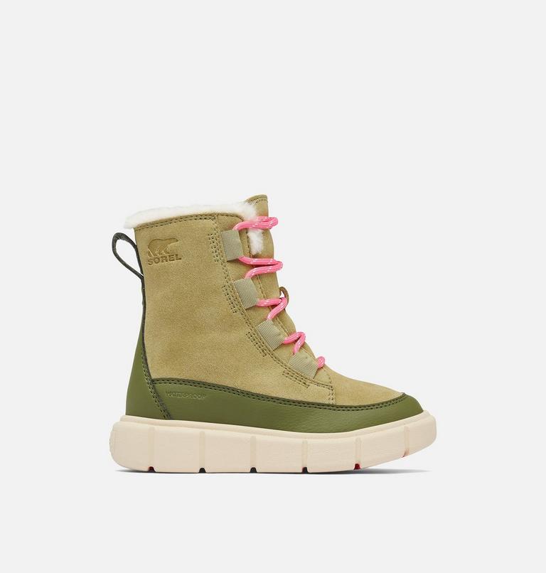 SOREL EXPLORER III Youth Waterproof Boot, Color: Savory, Bleached Ceramic, image 1