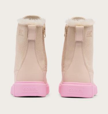 SOREL EXPLORER III Youth Waterproof Boot, Color: Pearlescent, Pink Flare, image 2