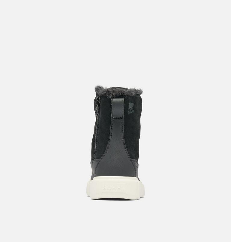 Kids' SOREL EXPLORER III LACE Waterproof Snow Boots, Color: Black, Sea Salt, image 3
