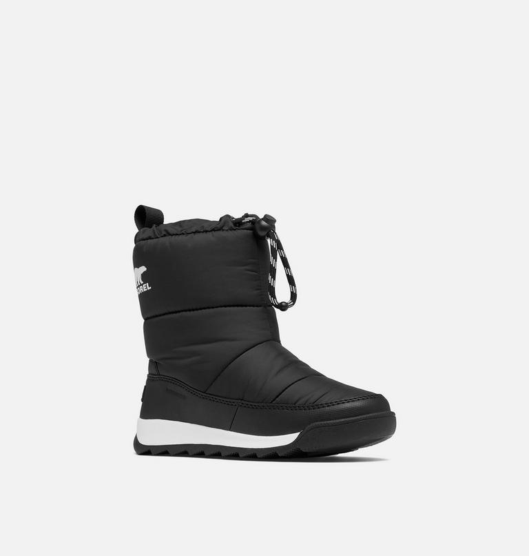 Youth WHITNEY II PLUS PUFFY Waterproof Snow Boots, Color: Black, Sea Salt, image 7