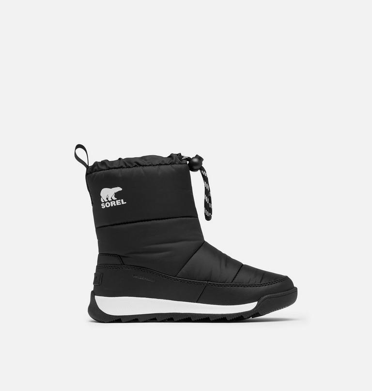 Youth WHITNEY II PLUS PUFFY Waterproof Snow Boots, Color: Black, Sea Salt, image 1
