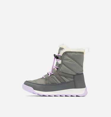WHITNEY II Plus Lace Youth Waterproof Boot, Color: Quarry, Lavender Cloud, image 4