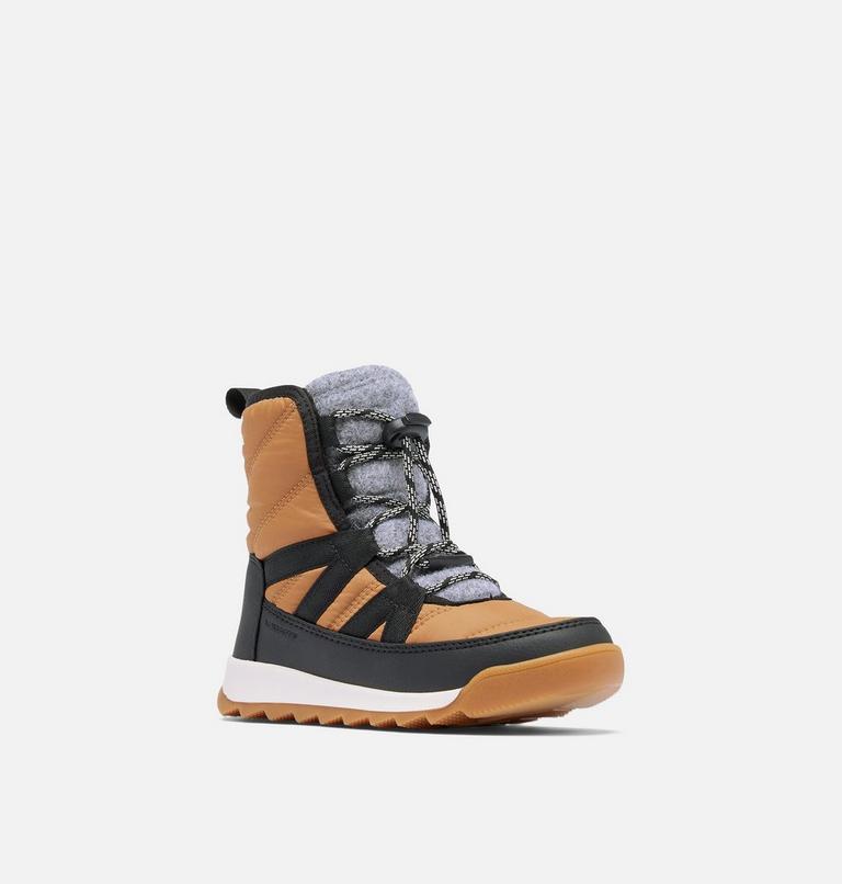 Youth WHITNEY II PLUS LACE Waterproof Snow Boots, Color: Elk, Black, image 7