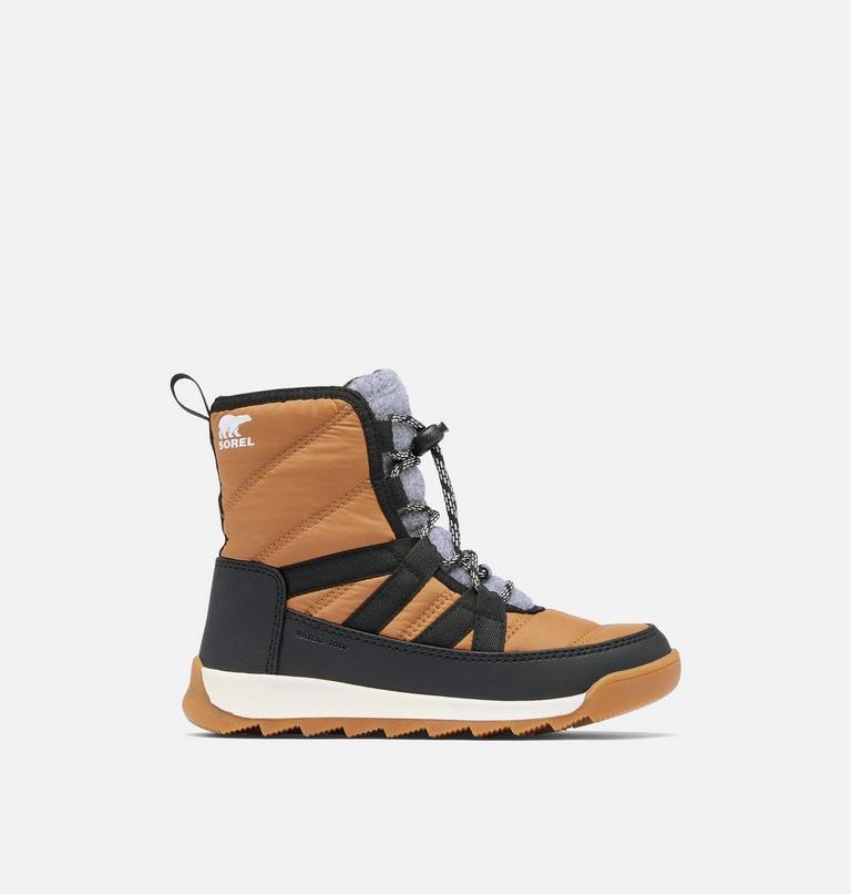 Youth WHITNEY II PLUS LACE Waterproof Snow Boots, Color: Elk, Black, image 1