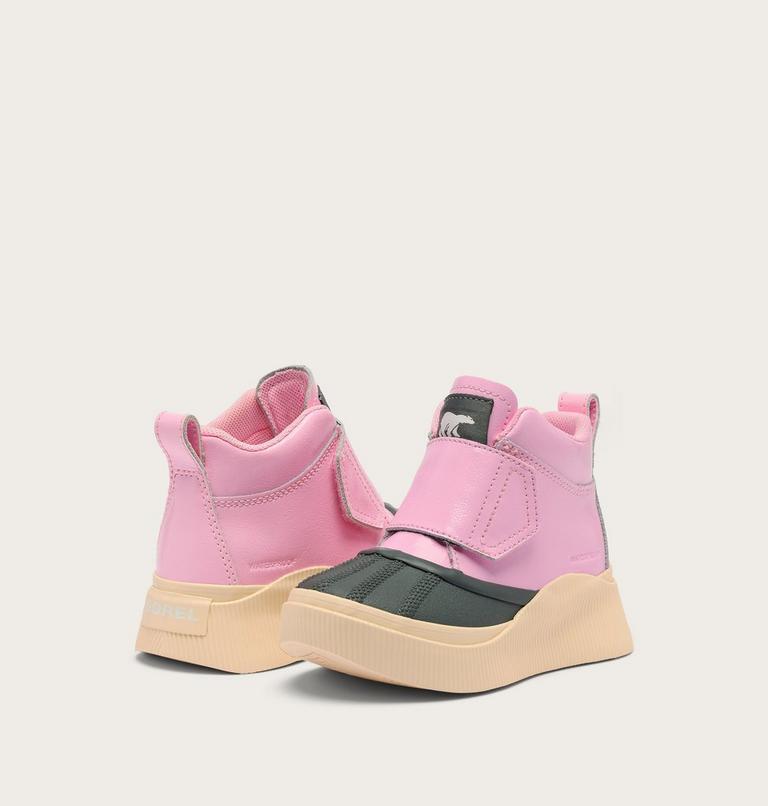 Kids' OUT N ABOUT IV STRAP Waterproof Boots, Color: Pink Flare, Pearlescent, image 8