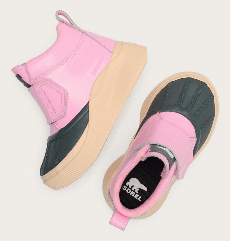 Kids' OUT N ABOUT IV STRAP Waterproof Boots, Color: Pink Flare, Pearlescent, image 4