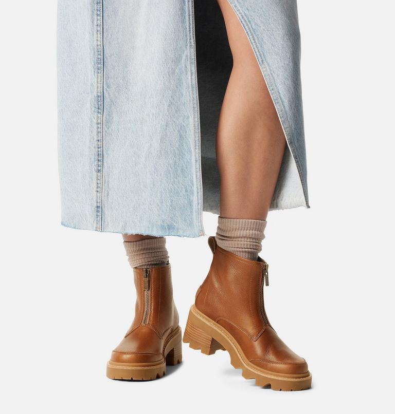 JOAN NOW Bottes à fermeture éclair pour femme, Color: Velvet Tan, Gum 2, image 8
