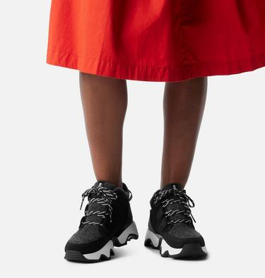 Women's KINETIC IMPACT CARIBOU PLUS Waterproof sneaker Boots, Color: Black, Sea Salt, image 6