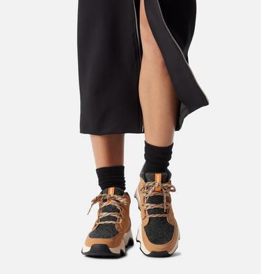 Women's KINETIC IMPACT CARIBOU PLUS Waterproof sneaker Boots, Color: Tawny Buff, Black, image 4