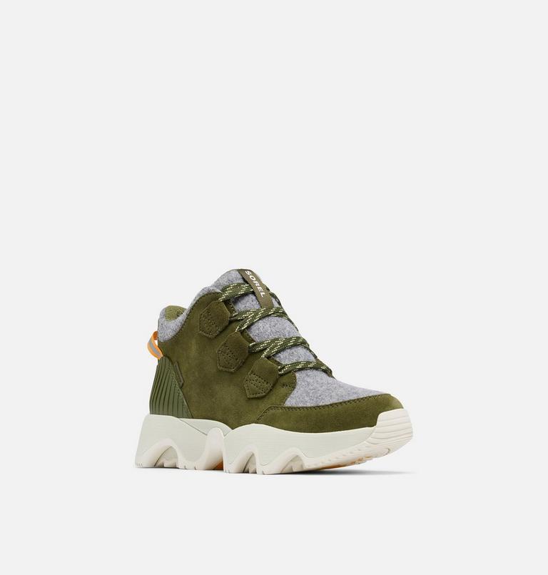 Women's KINETIC IMPACT CARIBOU PLUS Waterproof sneaker Boots, Color: Utility Green, Light Aloe, image 7