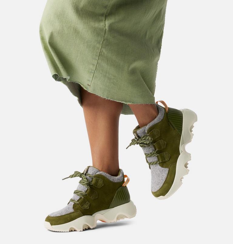 Women's KINETIC IMPACT CARIBOU PLUS Waterproof sneaker Boots, Color: Utility Green, Light Aloe, image 8