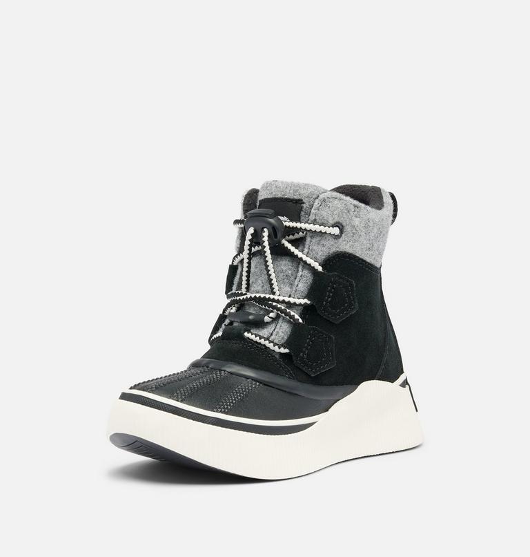 Youth OUT N ABOUT IV CHILLZ Waterproof Winter Boots, Color: Black, Chalk, image 8