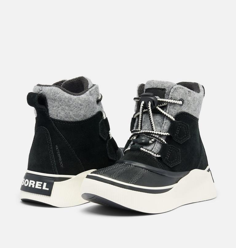 Youth OUT N ABOUT IV CHILLZ Waterproof Winter Boots, Color: Black, Chalk, image 9