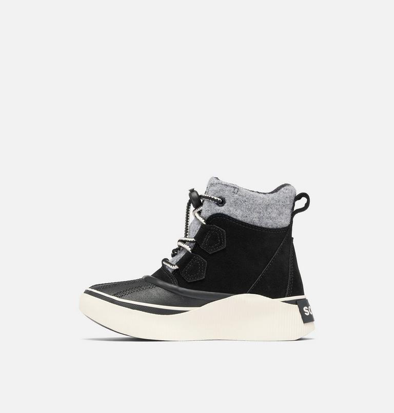 Youth OUT N ABOUT IV CHILLZ Waterproof Winter Boots, Color: Black, Chalk, image 4