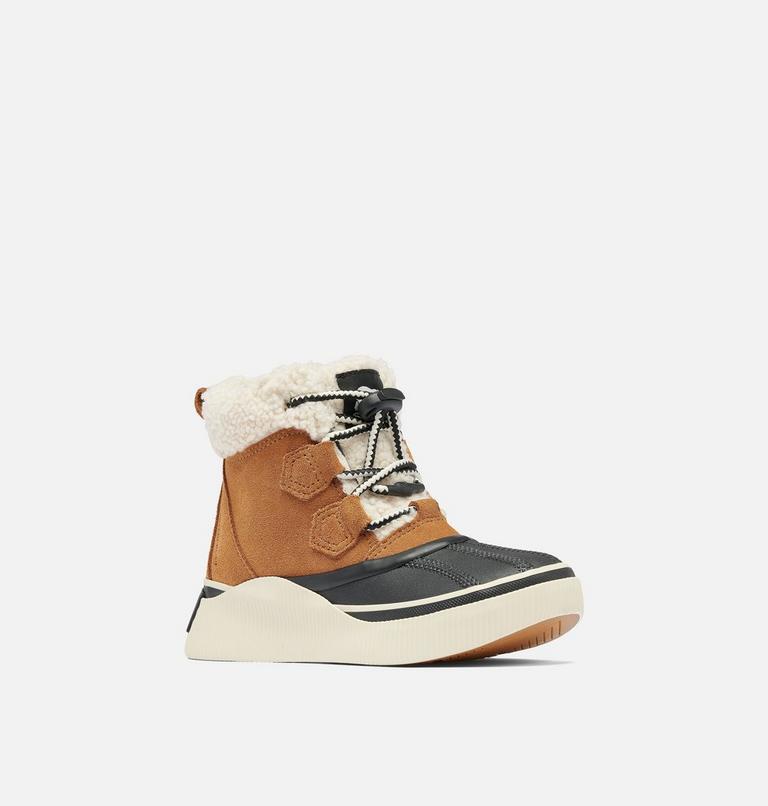 Youth OUT N ABOUT IV CHILLZ Waterproof Winter Boots, Color: Taffy, Black, image 2